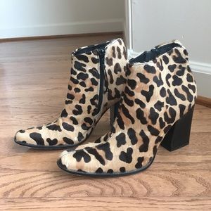 Donald J Pliner Calf Hair Hand Made Ankle Boots